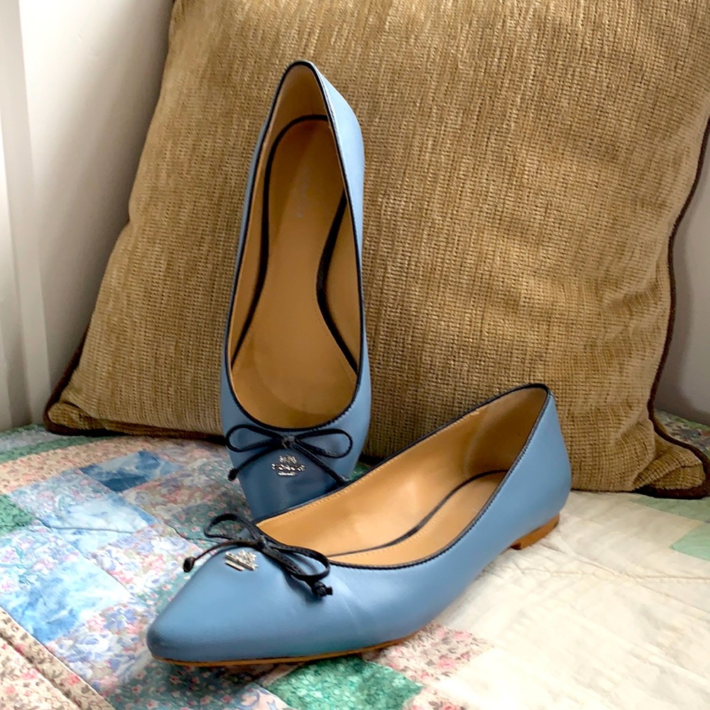 Coach Blue Flats